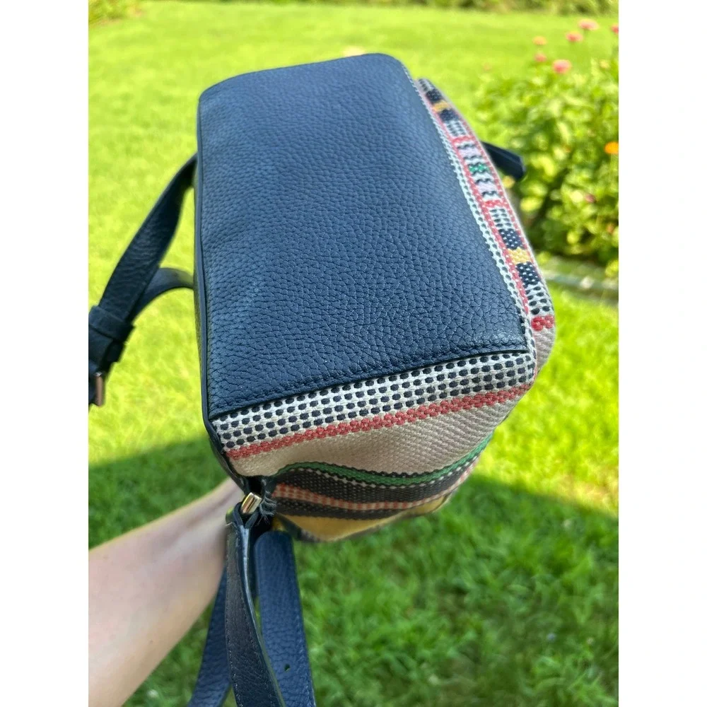 Kate Spade Jackson Boardwalk Stripe Small Backpack WKRU6866 Woven Bag College